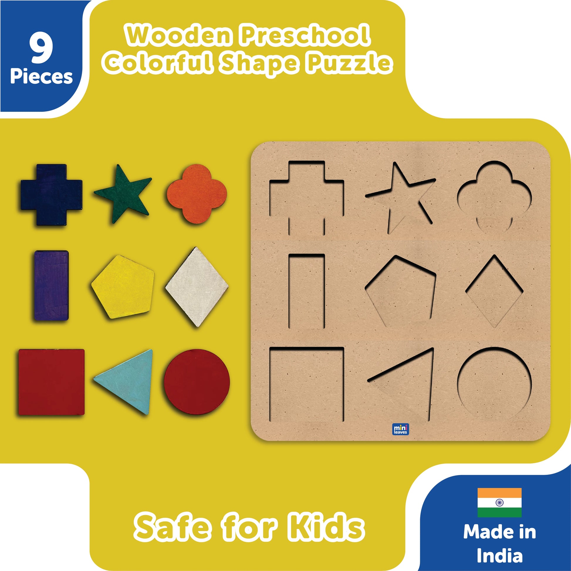 Buy Shapes And Colour Wooden Puzzle - SkilloToys.com