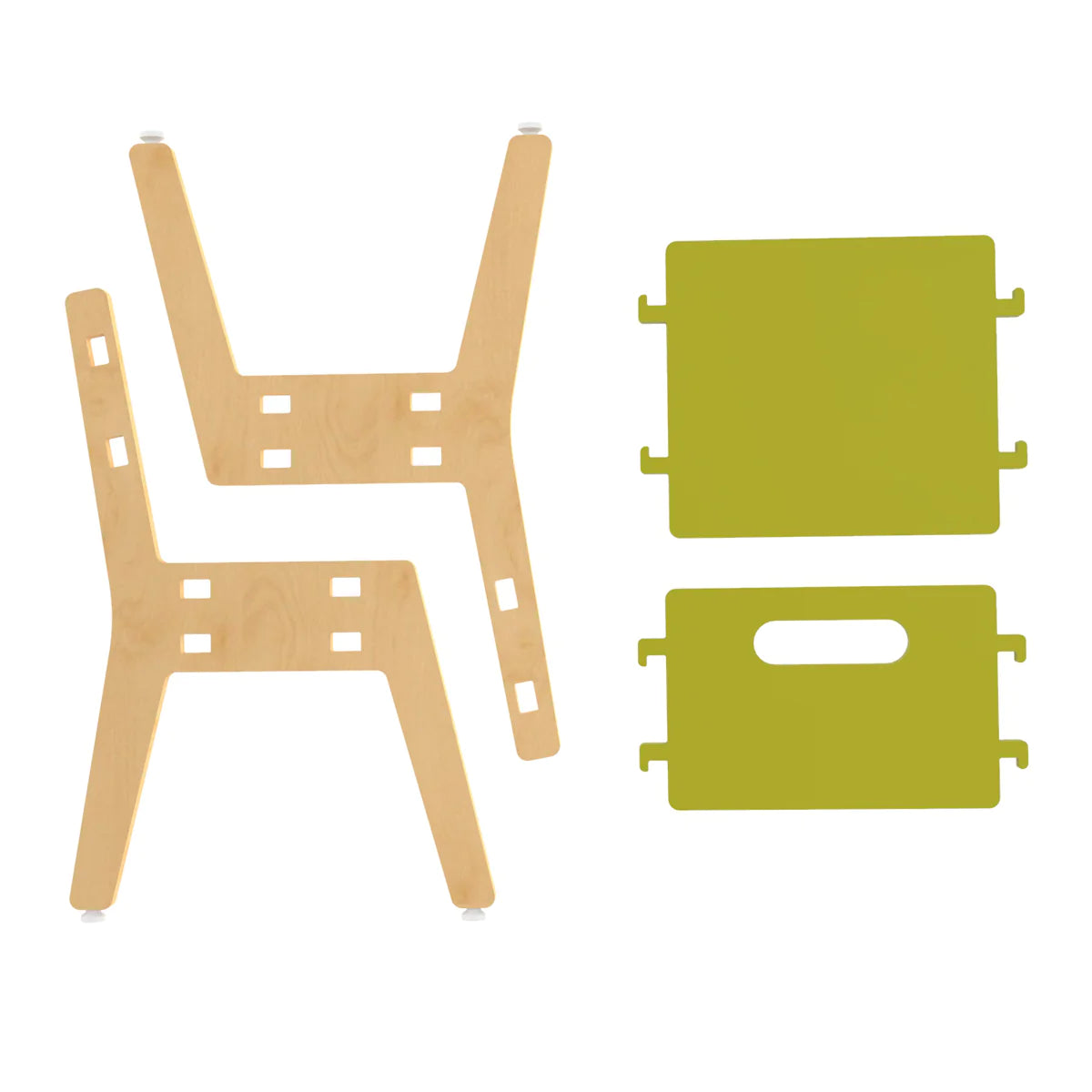 Buy Silver Peach Wooden Chair - Green - Parts - SkilloToys.com