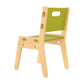 Buy Silver Peach Wooden Chair - Green - Side View - SkilloToys.com