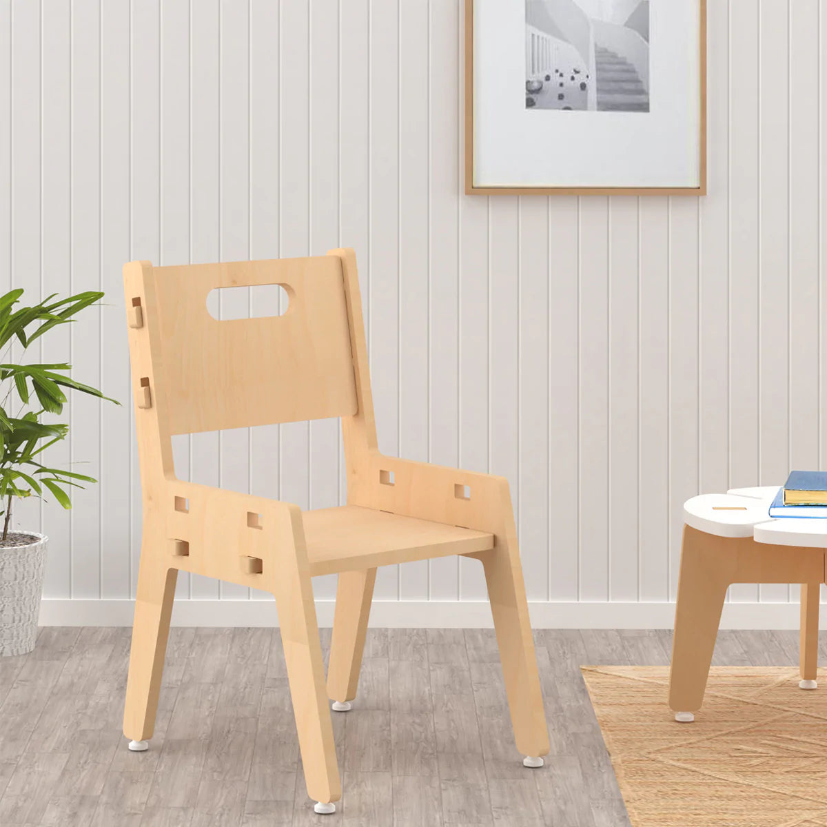 Buy Silver Peach  Wooden Chair - Natural - Learning Furniture - SkilloToys.com