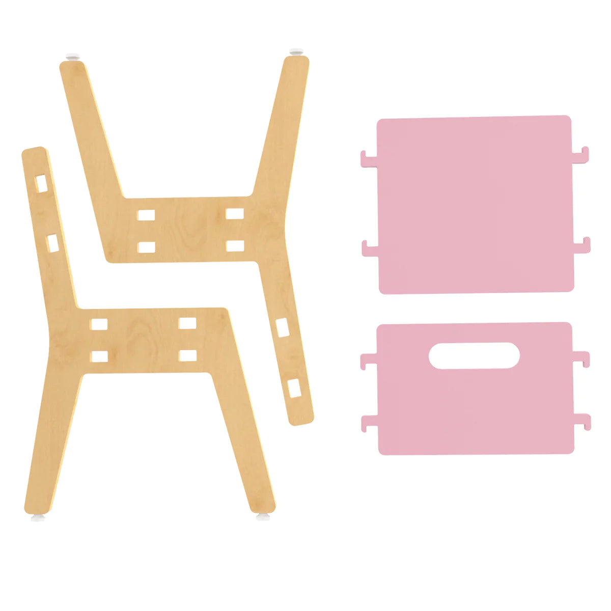 Buy Silver Peach Wooden Chair - Pink - Parts - SkilloToys.com