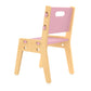 Buy Silver Peach Wooden Chair - Pink - Side View - SkilloToys.com