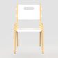 Buy Silver Peach Wooden Chair - White - Front View - SkilloToys.com