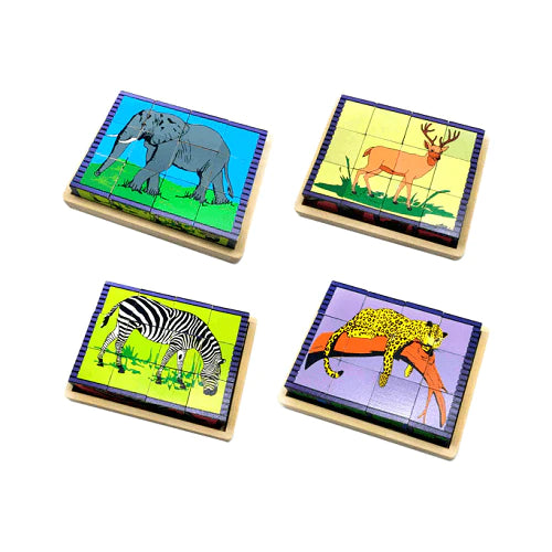 Buy Skola Animal Puzzle Blocks Wooden Toys - SkilloToys.com