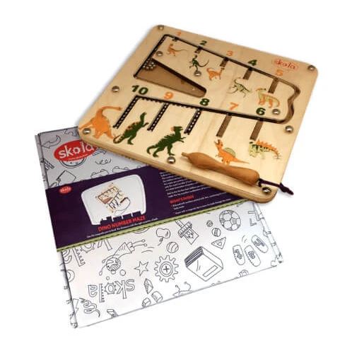 Buy Skola Dinosaur Number Maze Wooden Toys - SkilloToys.com