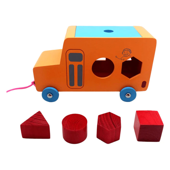 Buy Skola Pull Along Bus Wooden Toy- SkilloToys.com