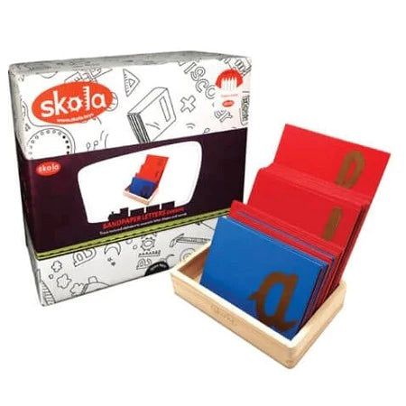 Buy Skola Sandpaper Cursive Letter Wooden Toy- SkilloToys.com