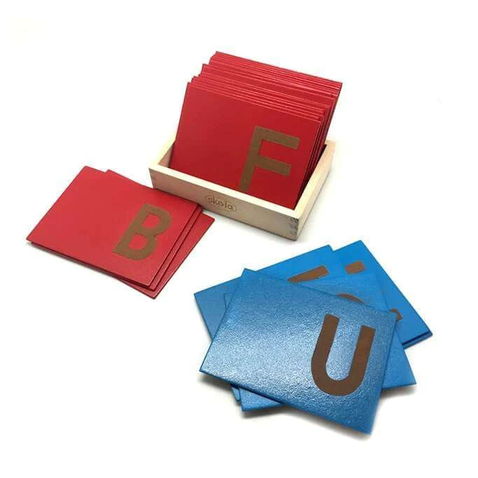 Buy Skola Sandpaper Upper Case Letters Wooden Toy - SkilloToys