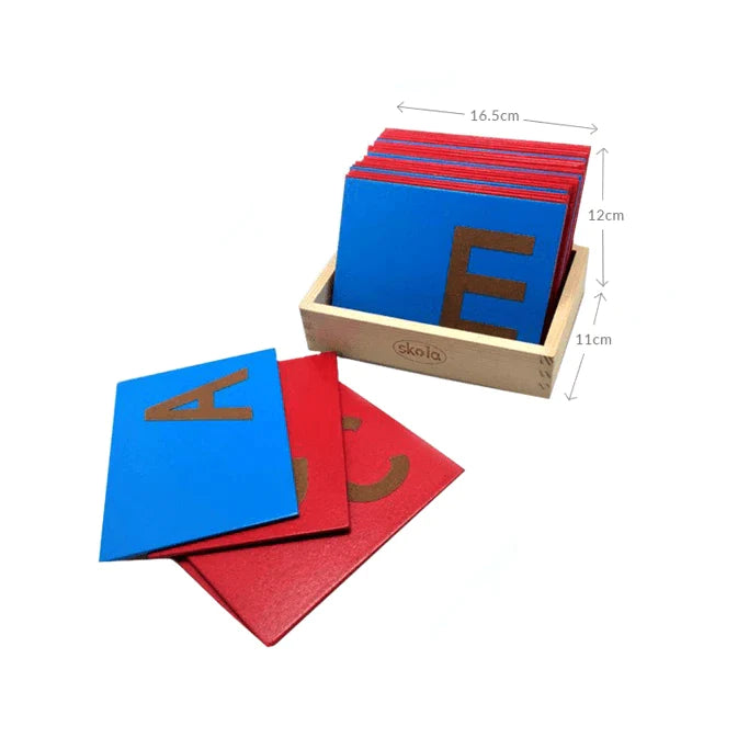 Buy Skola Sandpaper Upper Case Letters Wooden Toy - Size - SkilloToys