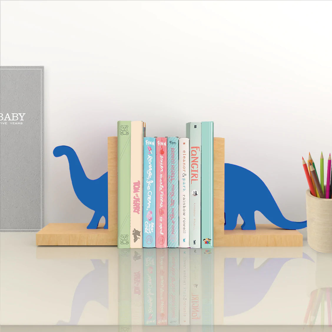 Buy Tan Orange Wooden Book Ends - Book Holder - SkilloToys.com