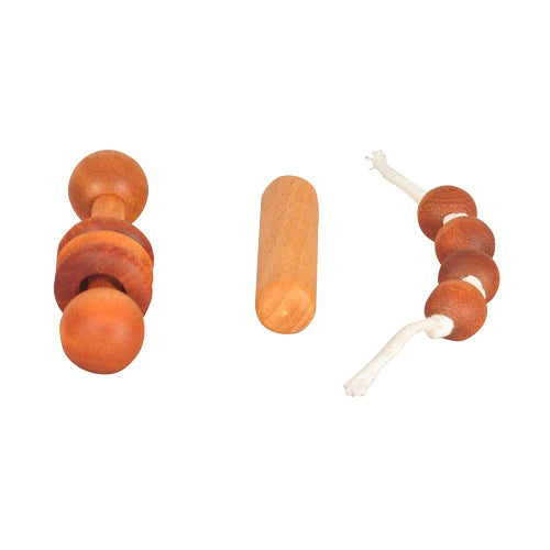 Buy Thasvi Montessori Baby Set With Rattle And Dumbbell  - SkilloToys.com