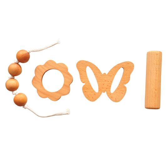 Buy Thasvi Montessori Baby Set With Teether And Rattle - Baby Set - SkilloToys.com