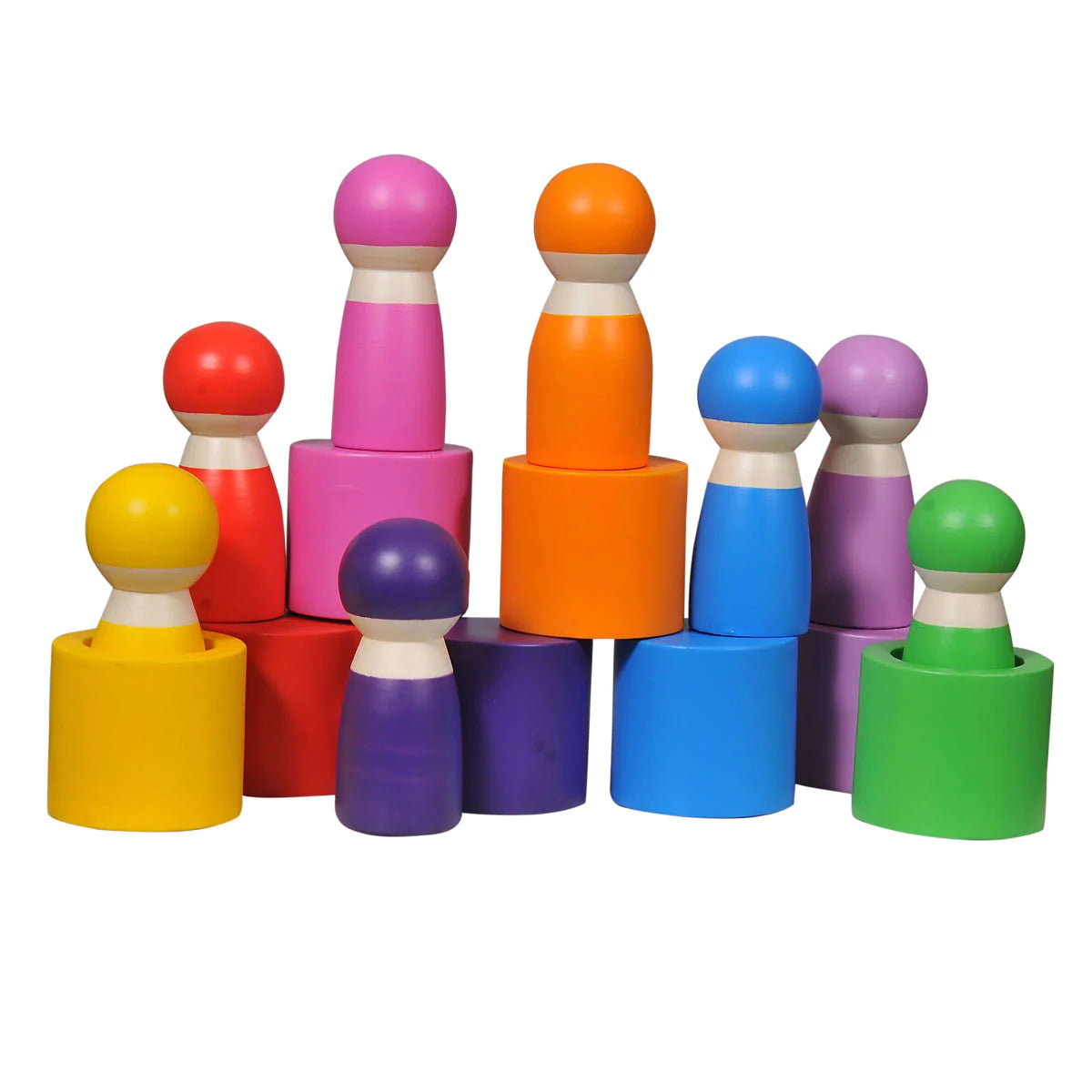 Buy Thasvi Pegs And Cups Wooden Toy - SkilloToys.com