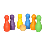 Wooden Rainbow Bowling Set
