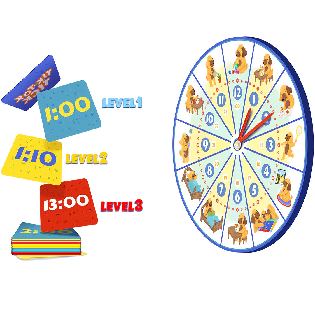 Buy Tik Tok Tick - Show the Time Quick Board Game - Board with Circle - SkilloToys.com