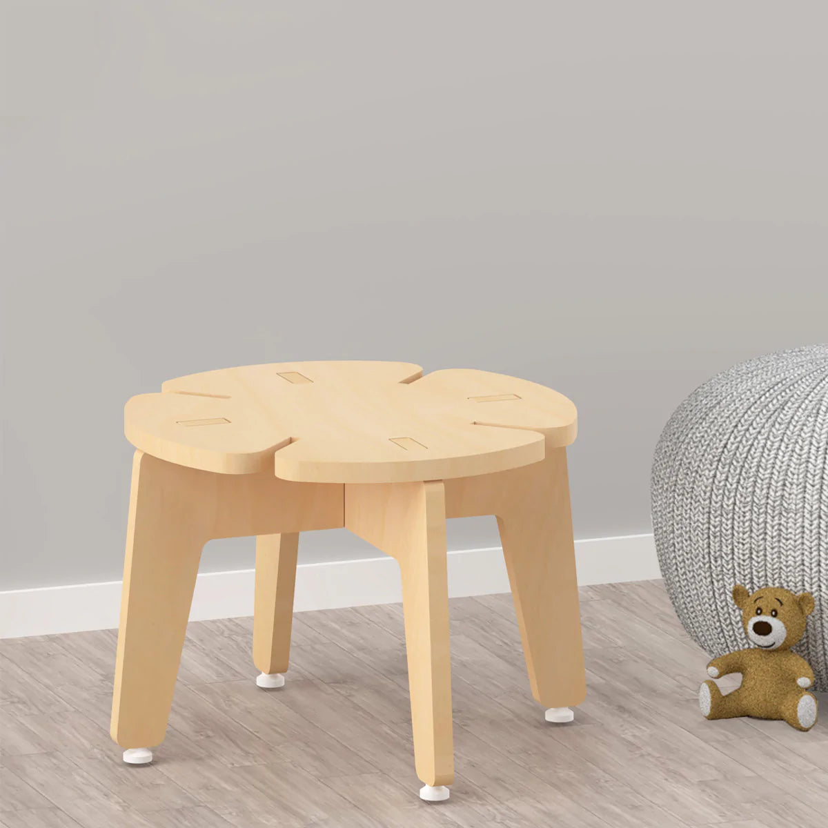 Buy White Grape Multipurpose Wooden Stool - Natural - Learning Furniture - SkilloToys.com
