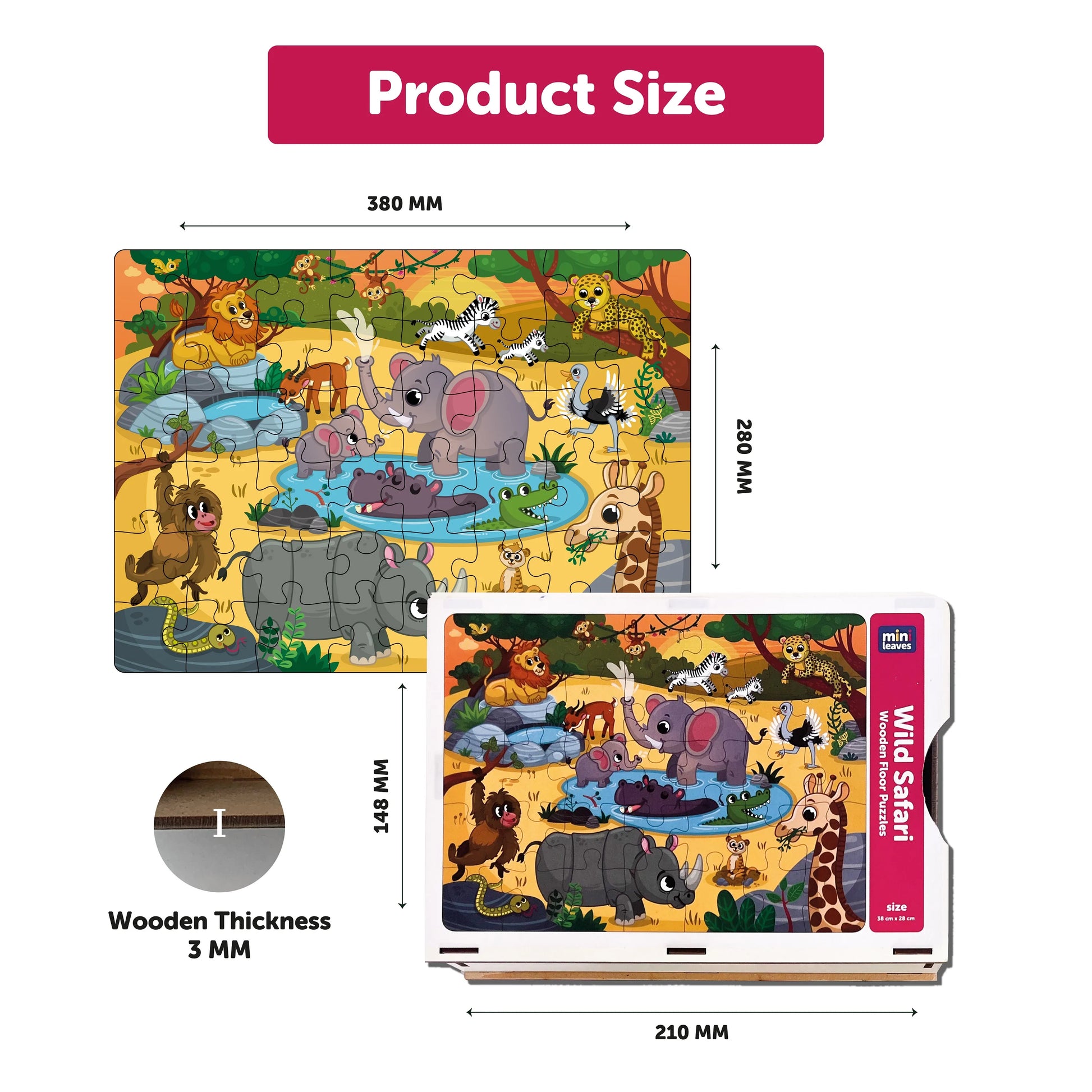 Buy Wild Safari Wooden Puzzle Set 2 - SkilloToys.com