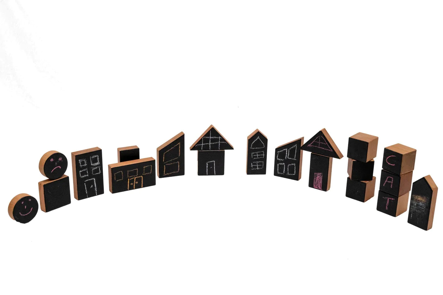 Buy Wooden Chalk Building Blocks - Set of 33 Blocks - SkilloToys.com