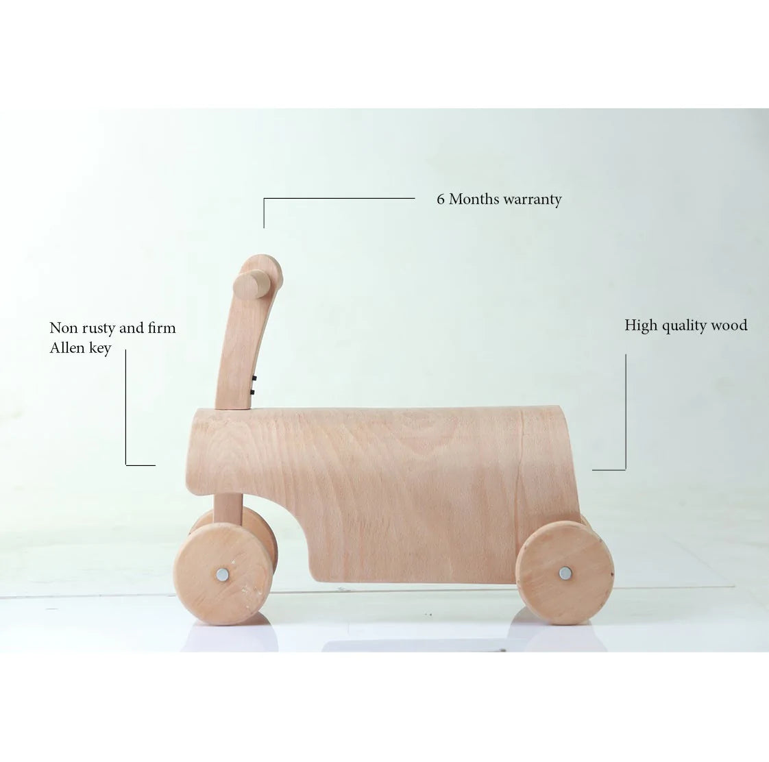 Buy Wooden Push Scooter - Natural - SkilloToys.com
