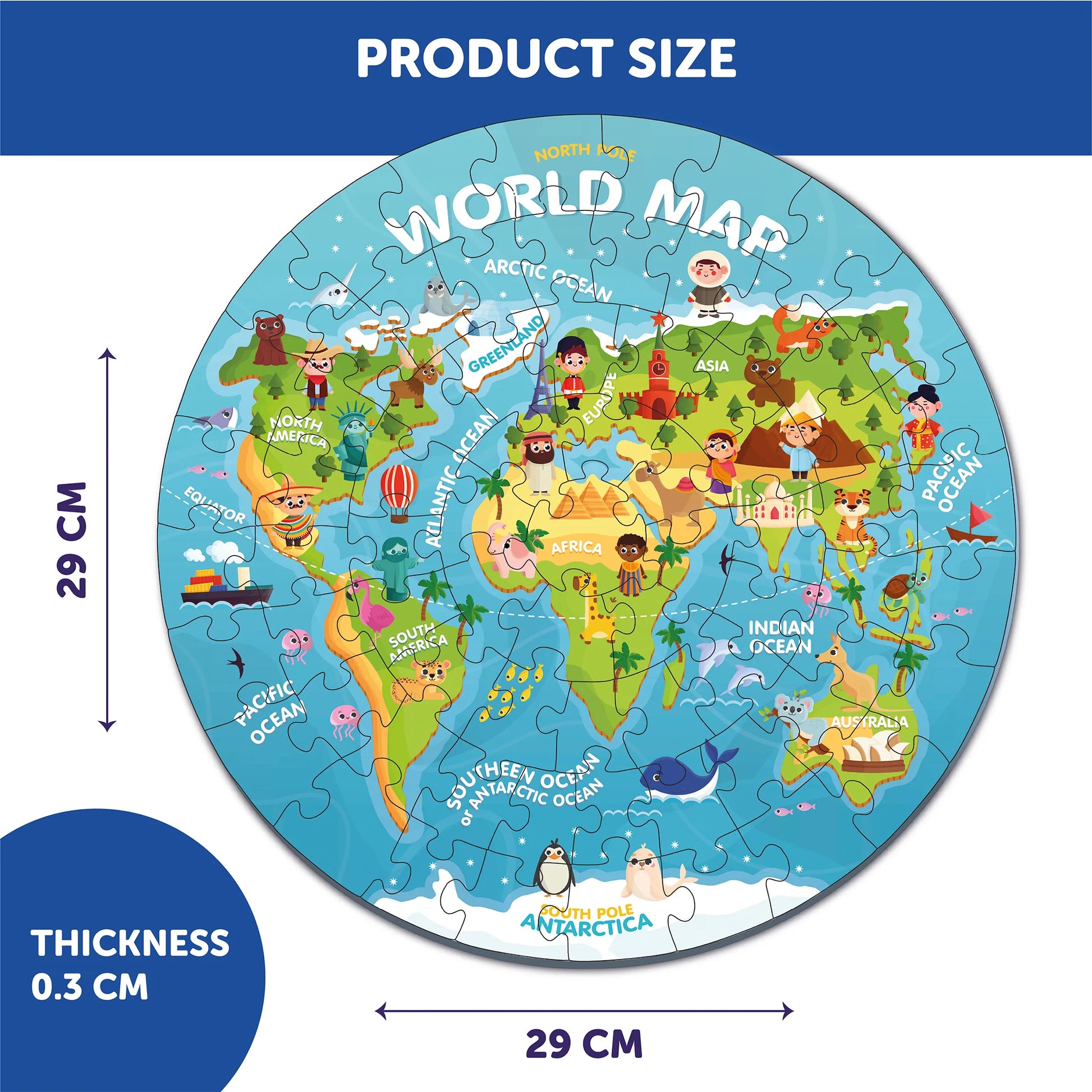 Buy World Map Wooden Puzzle Set - SkilloToys.com