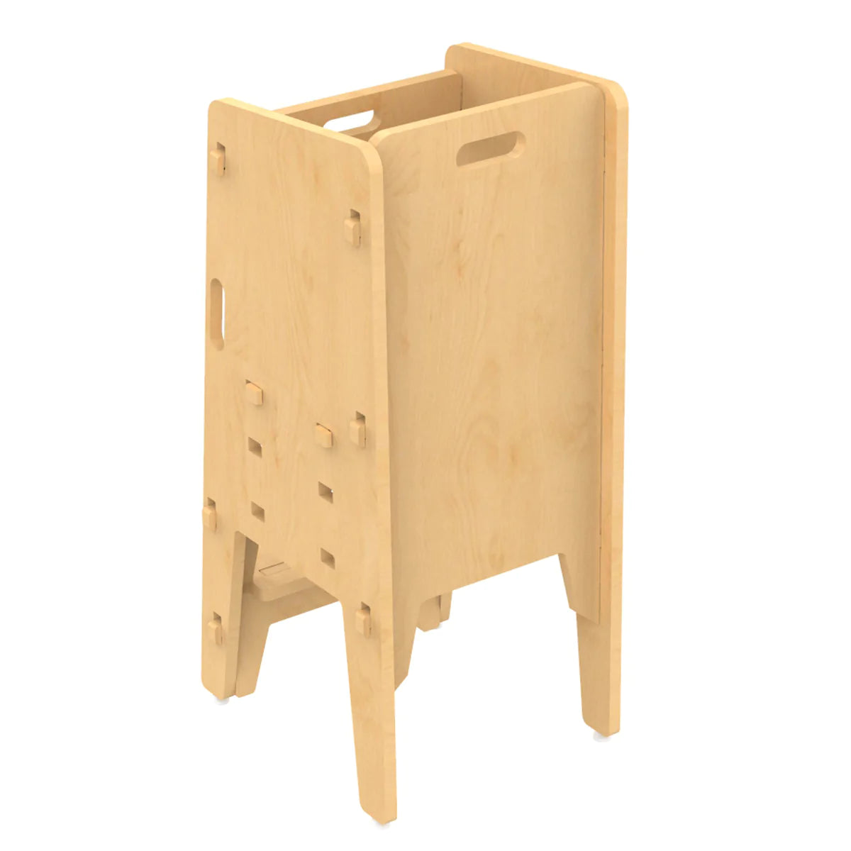 Buy Yellow Lychee Wooden Kitchen Tower - Natural - Back View - SkilloToys.com