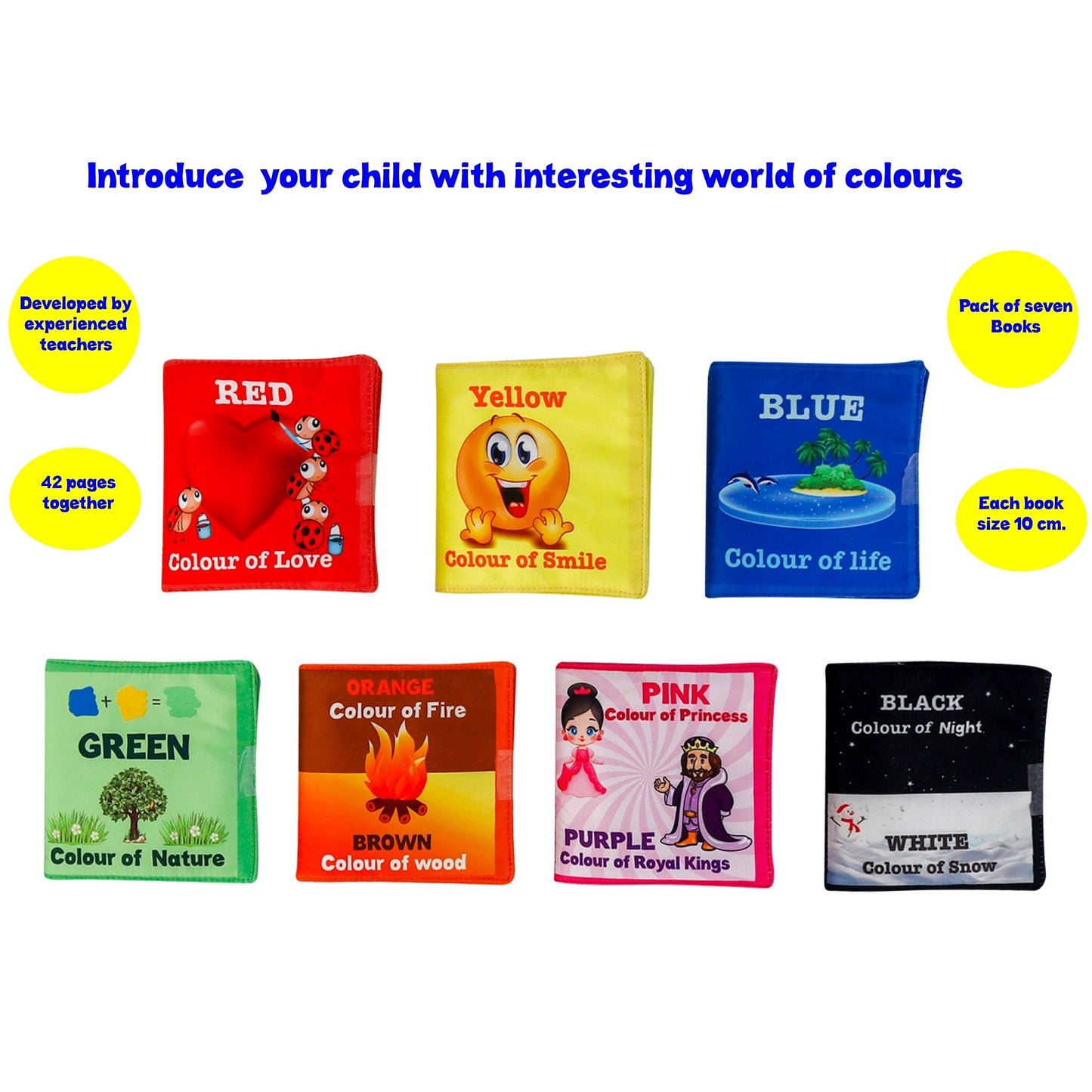 Buy Colours cloth book pack of 7 English For Kids - SkilloToys.com