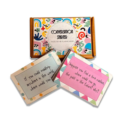 Zooplay Conversation Starter Flashcards: 48 family conversation cards for ages 3 to 12, screen-free icebreaker