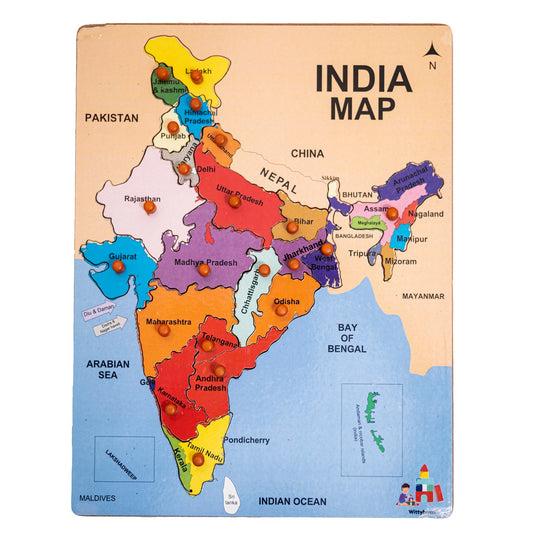 Buy India Map Learning Board - SkilloToys.com