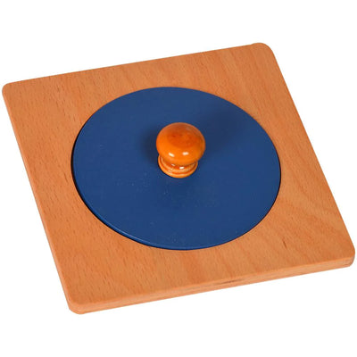 Kidken Circle Puzzle Board: wooden self-correcting first puzzle with graded circles for toddlers ages 1 to 3