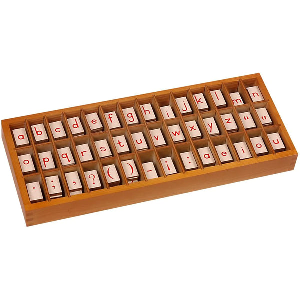 Kidken English Sentence Box: wooden tiles with vowels, consonants and punctuation for composing full sentences