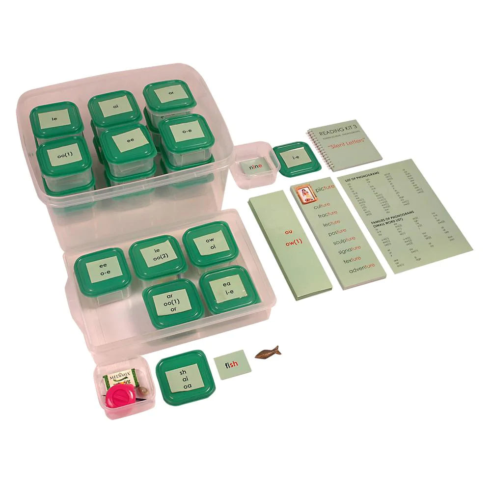 Buy Kidken Montessori Reading Learning Kit 3 - Complete Green Set - SkilloToys.com