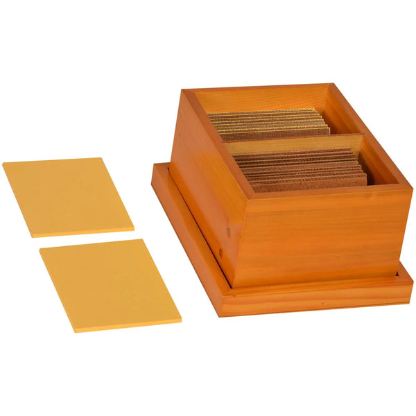 Kidken Montessori Touch Tablets Learning Box: graded tactile tablets in matched pairs for sensorial touch training, ages 3+