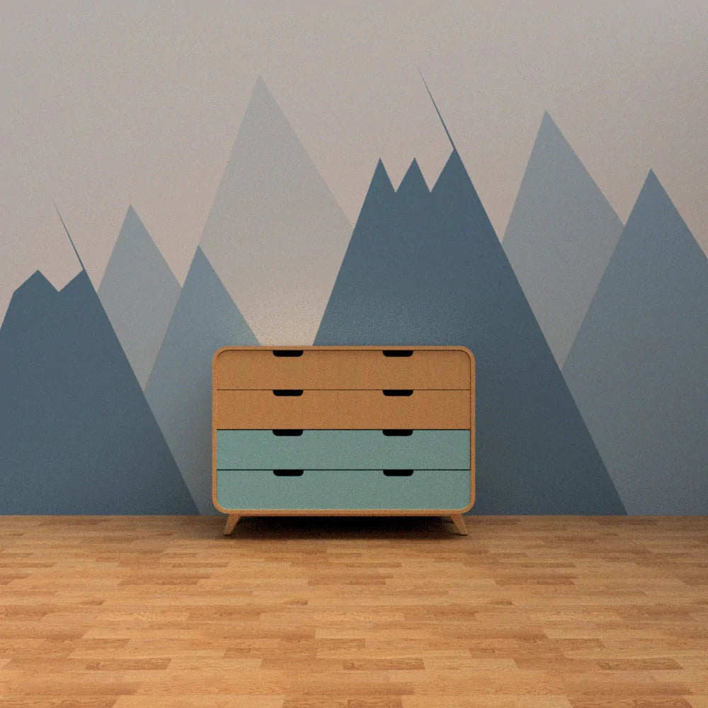 Buy Long Chiffonier Wooden Storage Box -  Blue - SkilloToys.com