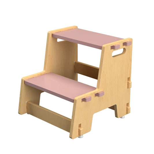 Buy Maroon Apricot Wooden Step Stool - Pink - SkilloToys.com