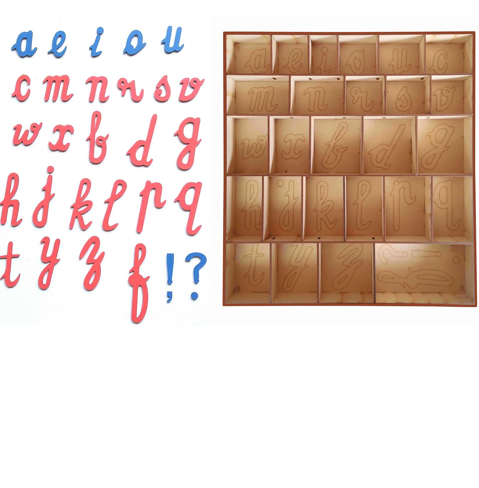 Buy Montessori Preschool Movable Cursive Running Letter with Organizer Box - SkilloToys.com