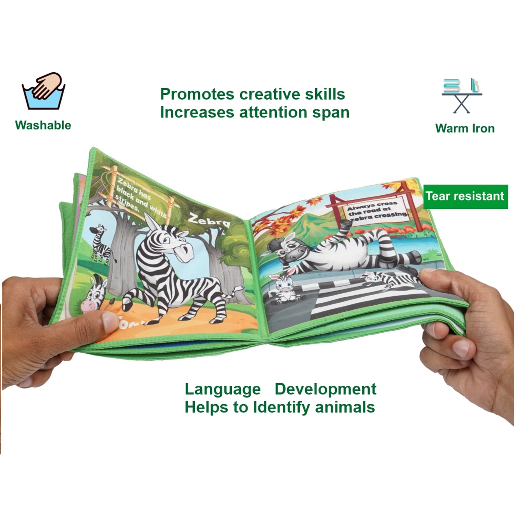 Buy Our Animal Friends Part 2 Cloth Book English For Kids - SkilloToys.com