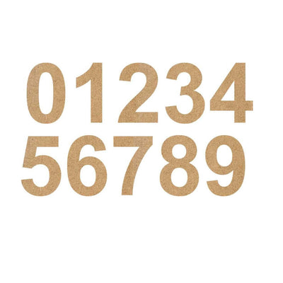 Cryo Craft Plain Laser Cut Wooden Numbers Cutouts: 50 unpainted number pieces for craft + learning