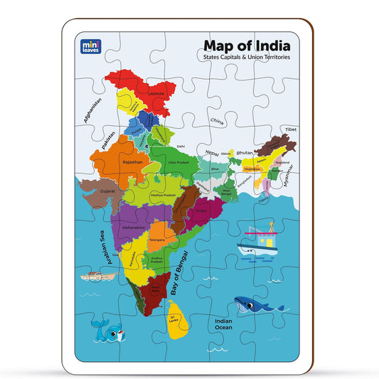 Buy Premium Wood India Map Puzzle  - SkilloToys.com