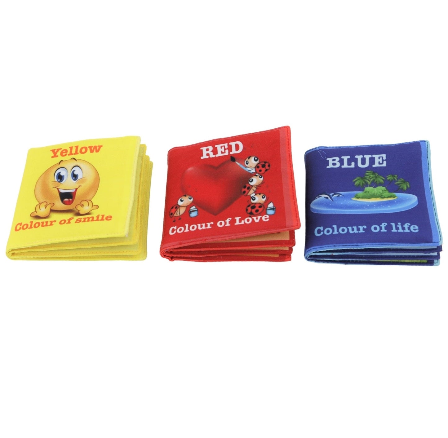 Buy Primary Colours Cloth Book Pack of 3 English For Kids - SkilloToys.com