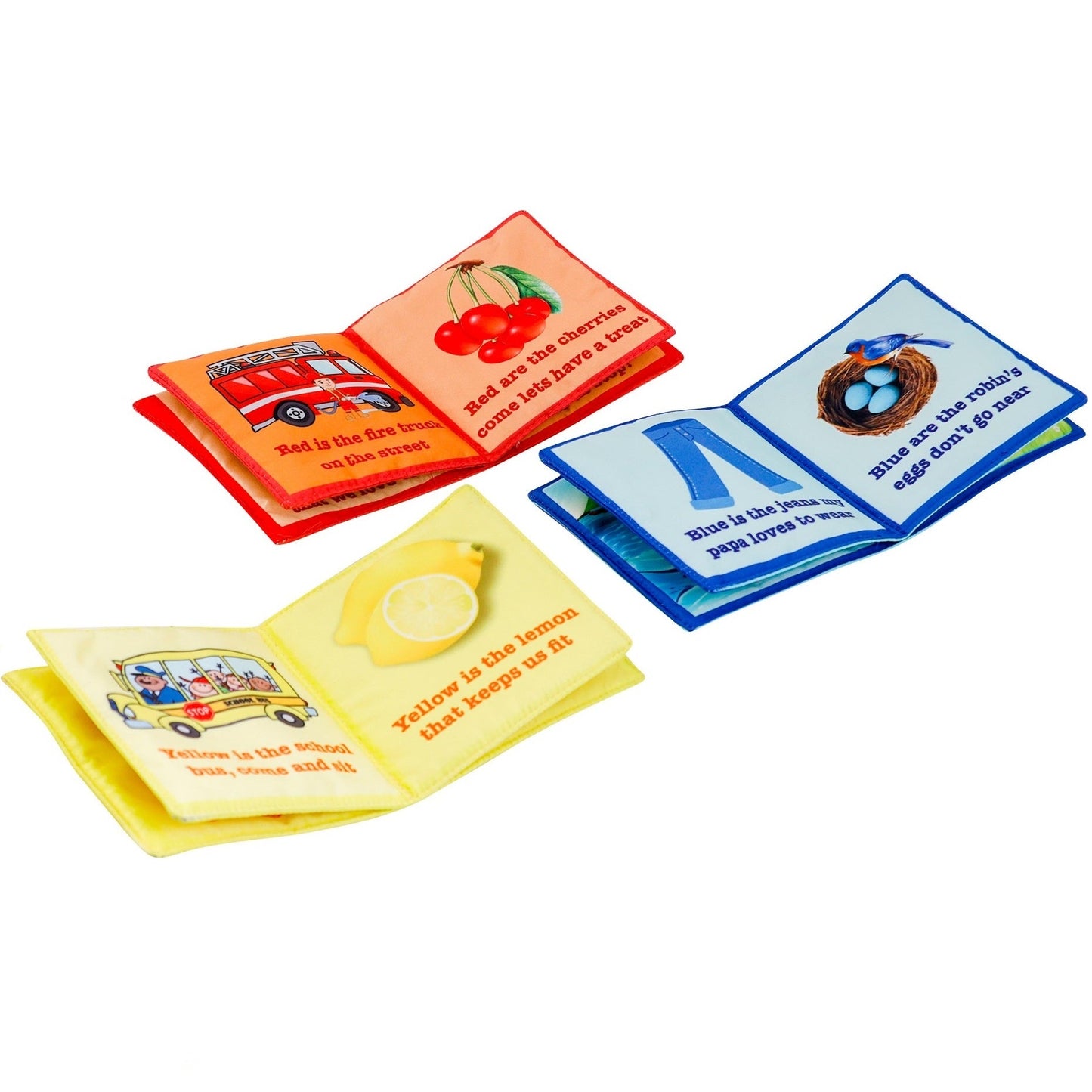 Buy Primary Colours Cloth Book Pack of 3 English For Kids - SkilloToys.com