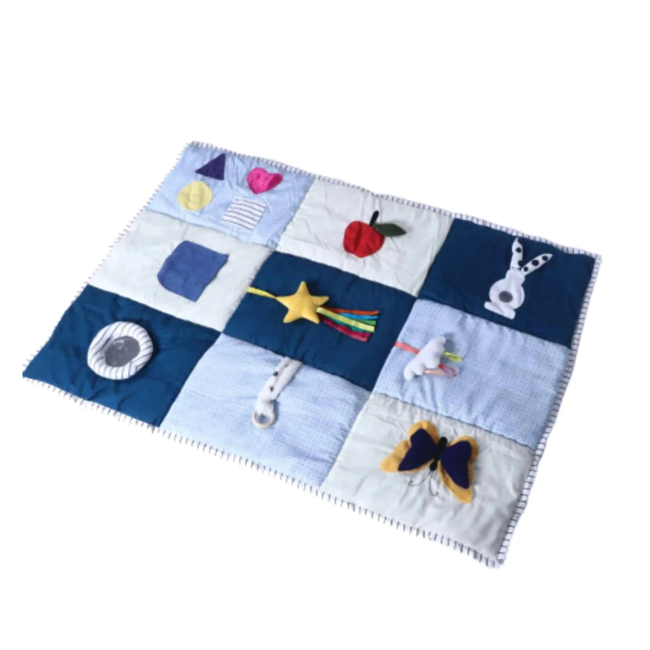 Buy Sensory Cloth Play Mat with Tummy Time Mirrorfor 0-1 Year Babies - SkilloToys.com