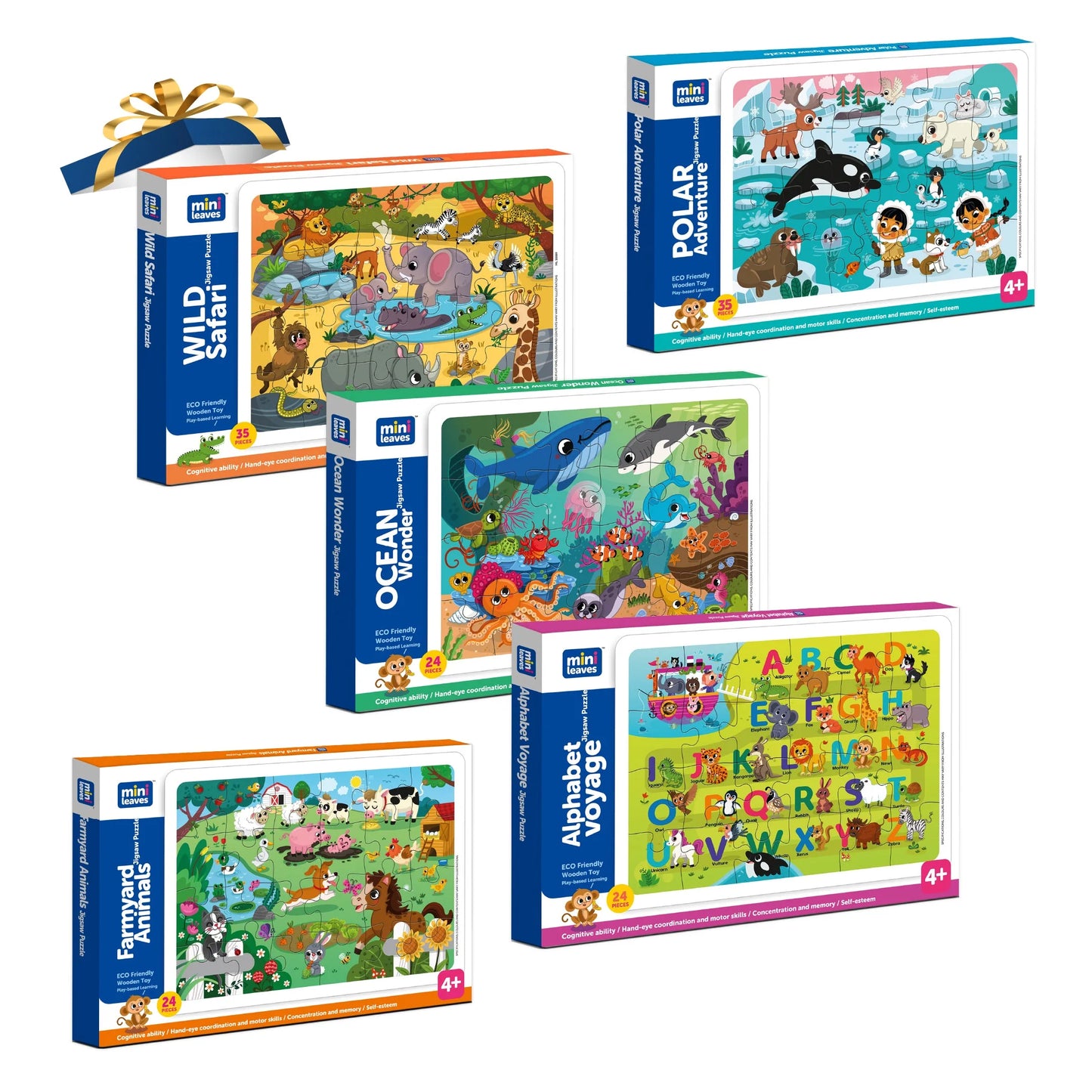 Buy Sets Of 5 Wooden Puzzle Set - SkilloToys.com