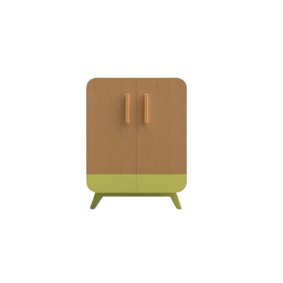 Buy Short Hue Wooden Cabinet - Pastle Yellow - SkilloToys.com