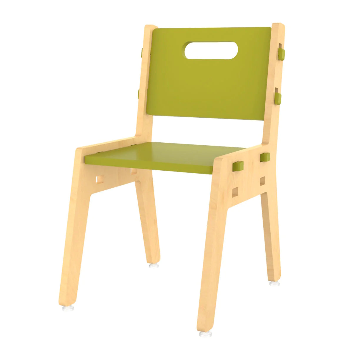 Buy Silver Peach Wooden Chair - Green - SkilloToys.com