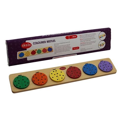Buy Skola Coloured Beetles Wooden Toys - SkilloToys.com