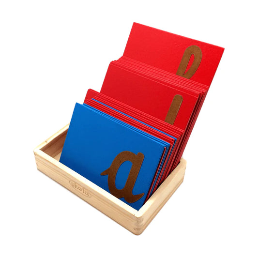 Buy Skola Sandpaper Cursive Letter Wooden Toy- SkilloToys.com