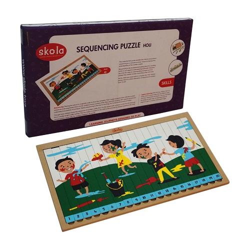 Buy Skola Sequencing Puzzle Holi Wooden Toys - SkilloToys.com