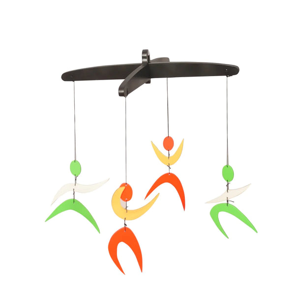 Thasvi Dancer Mobile Wooden Toy: classic Montessori dancer-figure mobile for babies aged 4 to 6 months