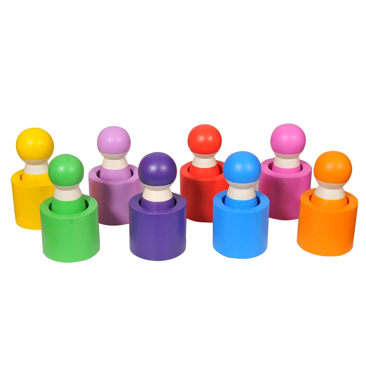 Buy Thasvi Pegs And Cups Wooden Toy - SkilloToys.com
