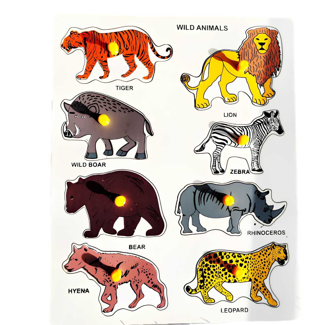 Buy Wild Animals Learning Peg Puzzle - SkilloToys.com